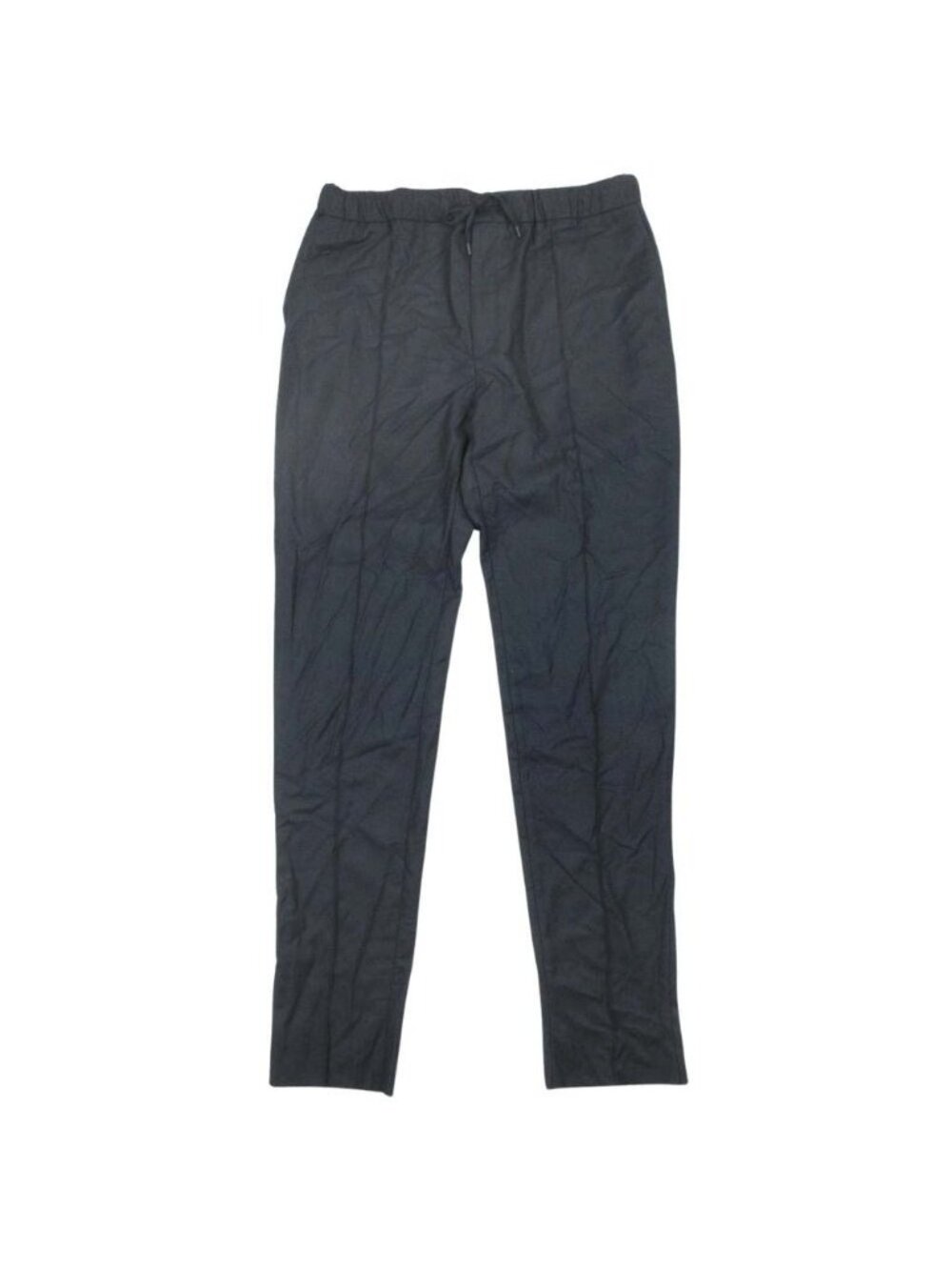 Fendi Wool Flannel Easy Pants Center Seam Trousers 52 Black